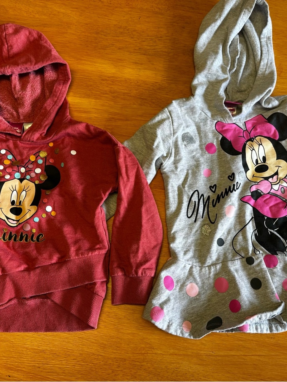Disney Minnie Mouse Hoodies in Red and Gray